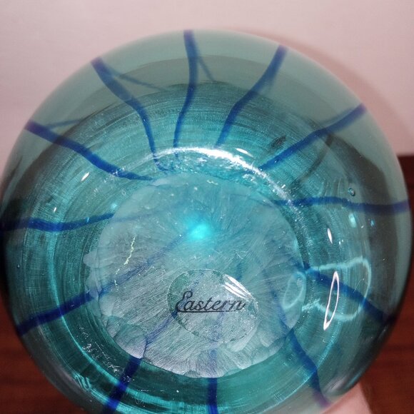 Green/Blue Flower Shaped Vase by Eastern - Picture 4 of 4